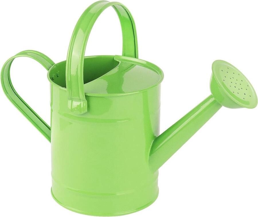 Metalen gieter pot 15 L voor kinderen tuingieter sproeier ijzeren gieter binnen buiten kantoor tuinplant gieter groen
