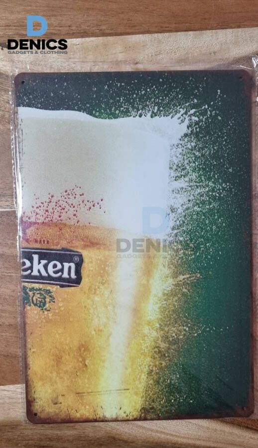 Metalen Wandbord Heineken fles