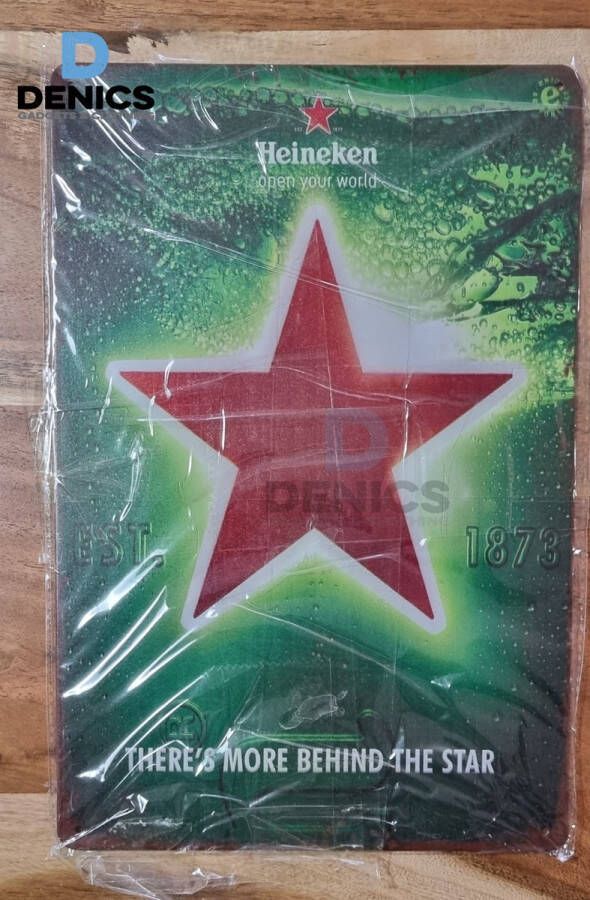 Metalen Wandbord Heineken ster groot