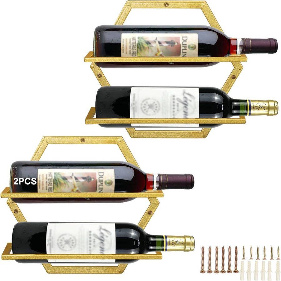 Metalen wandgemonteerde wijnhouder Stemware Glass Rek 2 stuks hangend glas wijnrek muur opknoping rode wijnrek organizer met 3 glazen steelhouders voor thuis keuken bar displaydecor