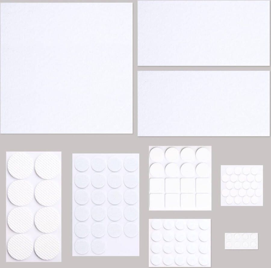 Meubelpads vloerbeschermers vilten pads zelfklevend snijbaar vilt stoel pads te beschermen vloer stoel been pads hardhouten vloeren tafelvoeten (wit-99 stuks)