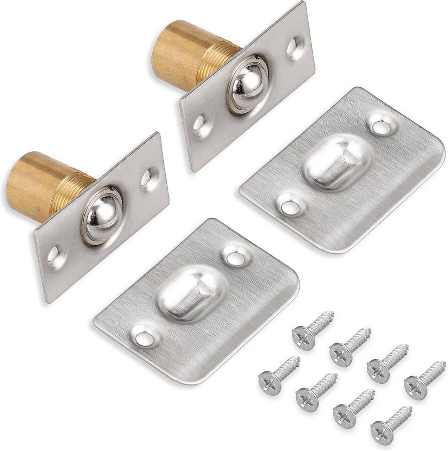 Meubelslot Kastslot-Drukslot- Deurslot Slot Deursnapper Drukbeslag Snapslot Druksnapper Ladeslot -Voor keukenkast en lade-Magnetische sluitingsmagneten-2PCS Ball Catch Deurbeslag- Verstelbare Kastdeur Ball Catch Top Vervanging met Slagp