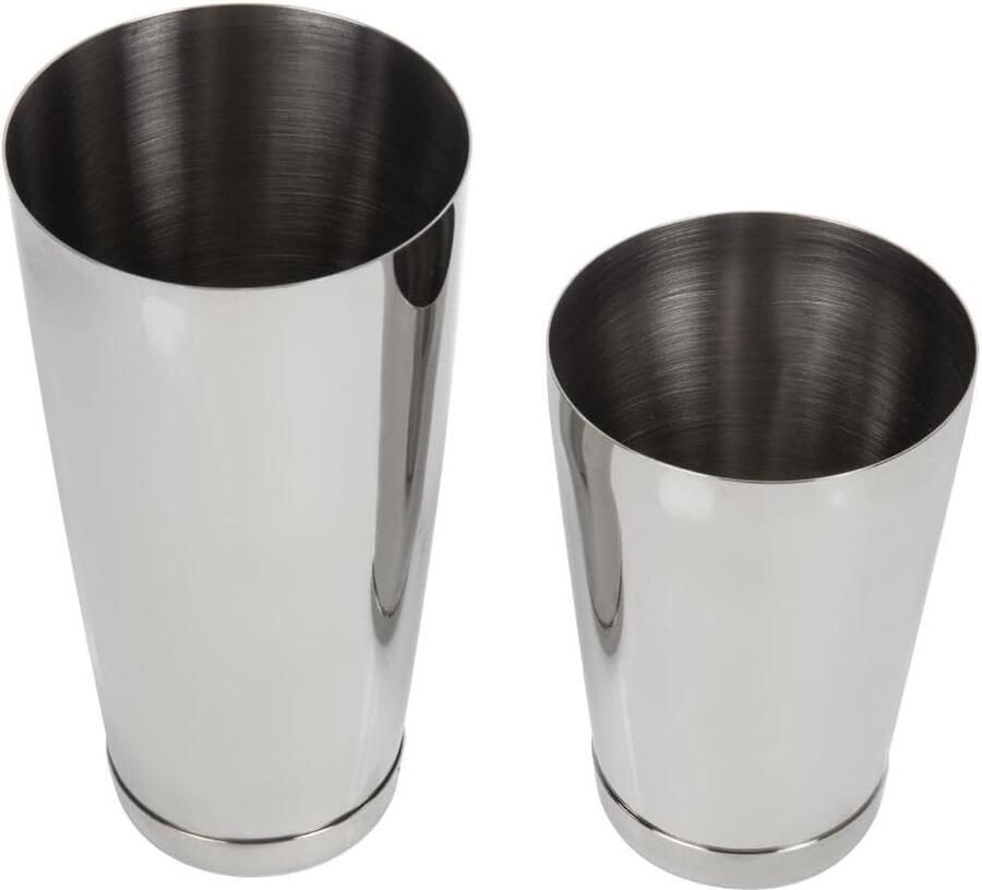 Mezclar Tin-on-Tin Boston Cocktailshaker Roestvrij Staal Spiegelafwerking Professioneel Barmangereedschap Commercieel Bar Restaurant Pub of Thuisgebruik DF225