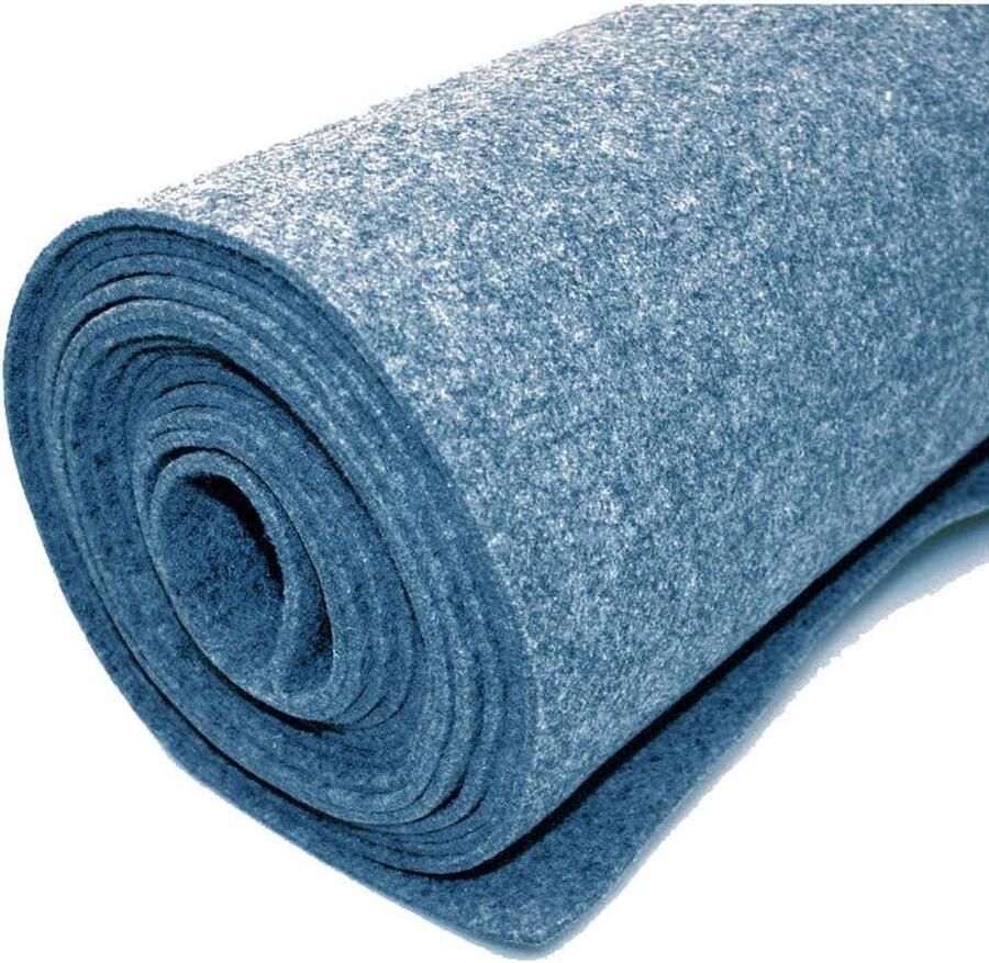 MGM Trading Vilt bekleed tapijt Blauw 200 X 2.000 CM