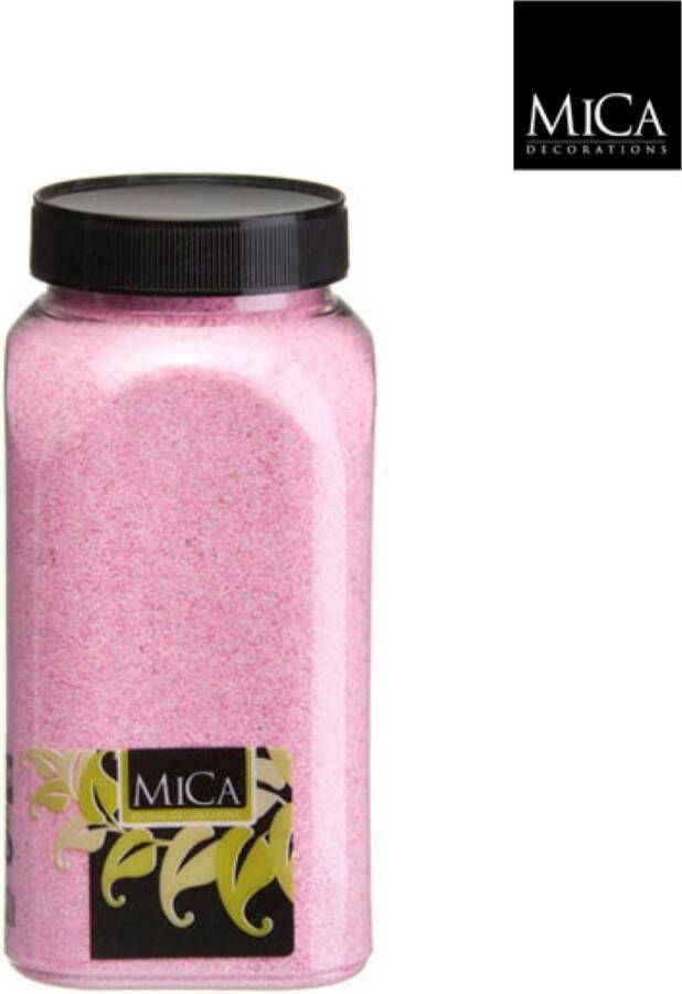 Mica Decorations 3 stuks Zand roze fles 1 kilogram