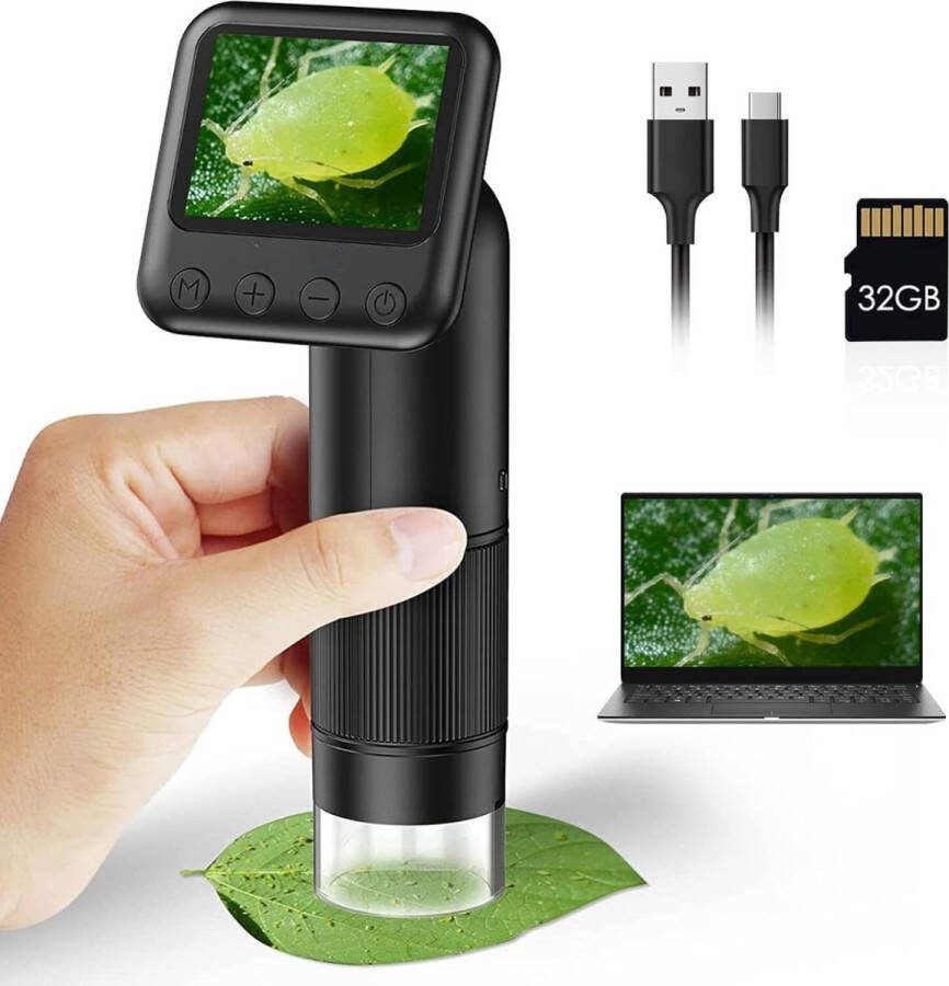 Microscoop Wetenschap Digitale Microscoop Incl. Camera Compatible met Smartphone Elektrisch