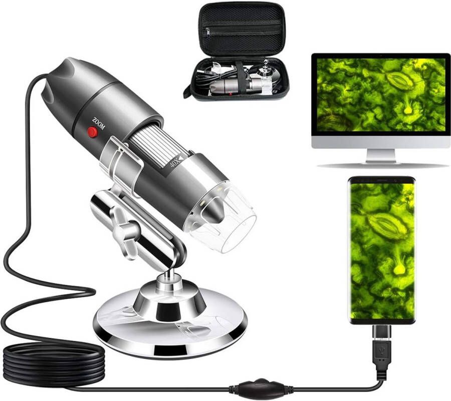 Microscoop Wetenschap Digitale Microscoop Incl. Camera Compatible met Smartphone Elektrisch