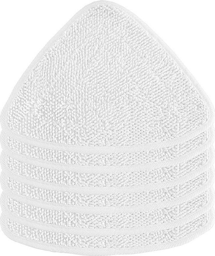 Microvezel-stoommop-navullingen (6 stuks) wit 6x stoomreinigingsdoekjes Geschikt voor Vileda Steam Plus-navullingen – vervangende stoomreinigers en thermische spray microvezel-moppads dweilnavullingen past op Geschikt voor Vileda Steam Plus Mop
