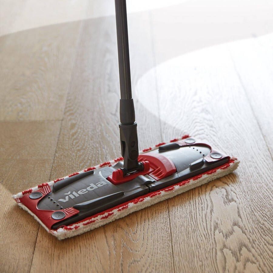 Microvezel Vloerwisser Rood en Wit 7x14x105 cm