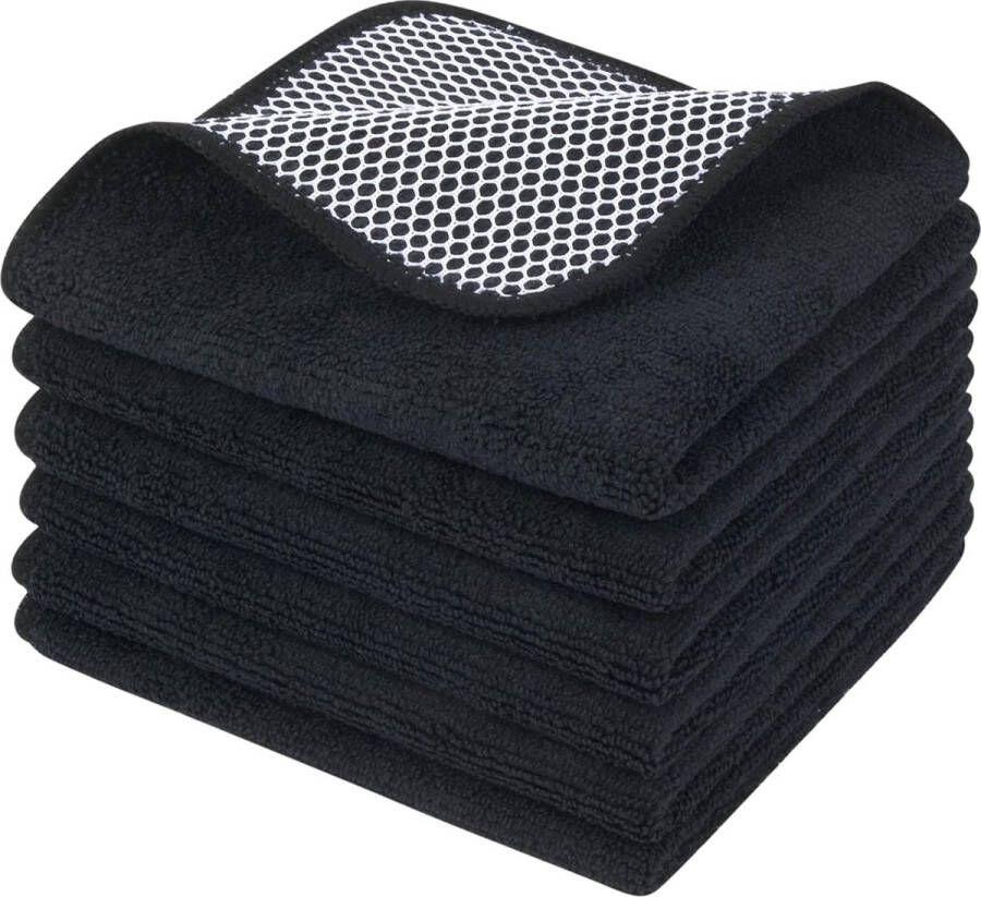 Microvezeldoek universele doek die gebruikt kan worden als poetsdoek vaatdoek of reinigingsdoek; extreem absorberend en zacht; geschikt voor keuken badkamer huishouden en kantoor