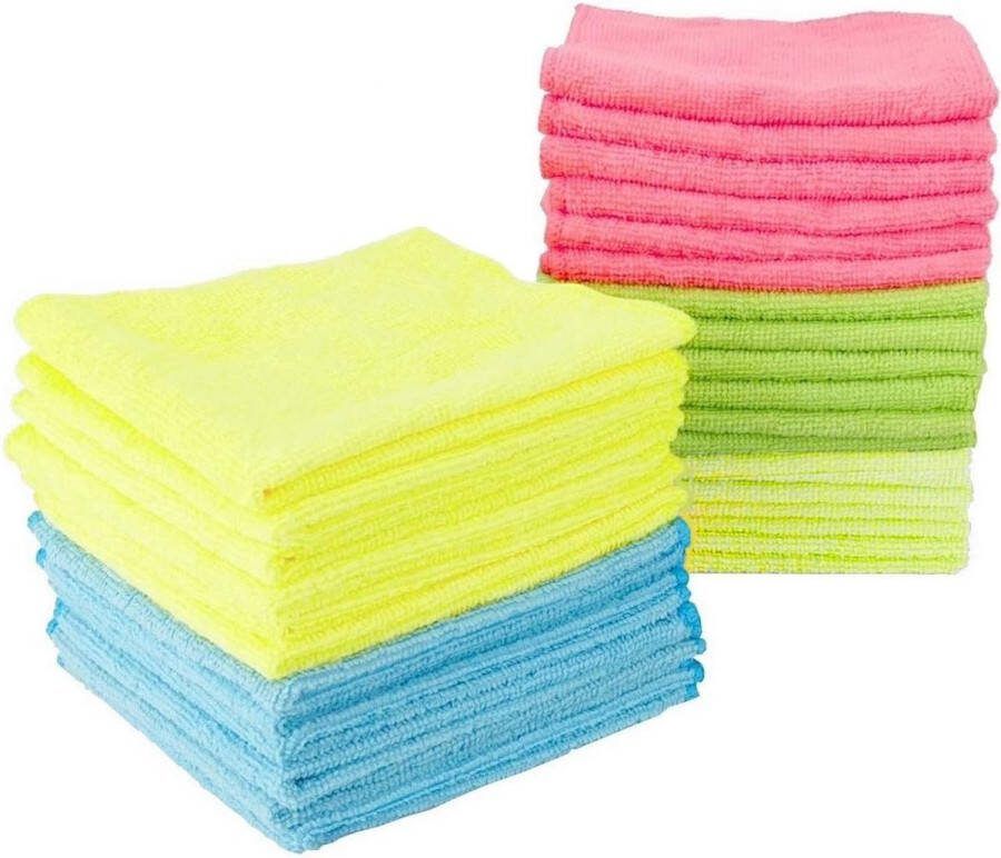 Microvezeldoeken microvezel reinigingsdoeken microvezeldoek doek multifunctionele doeken microvezel blauw geel roze groen paars 40 x 40 cm