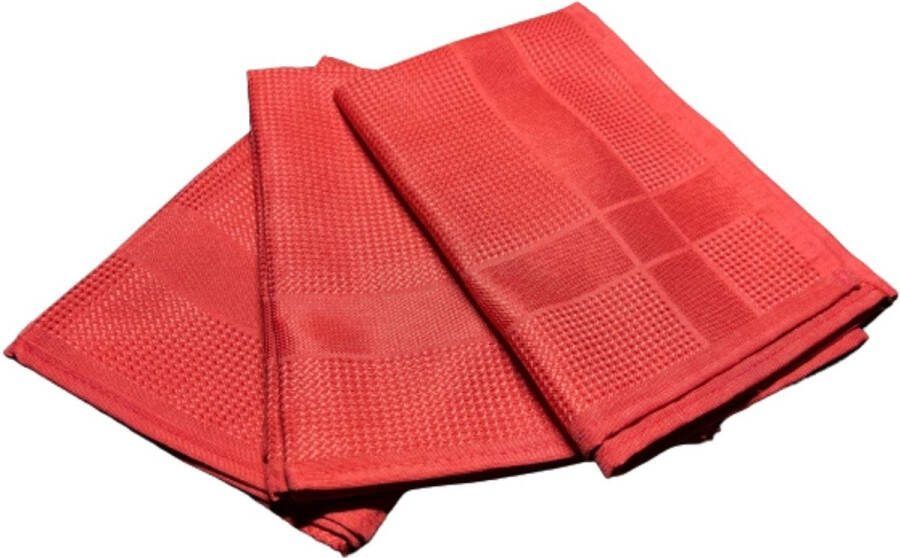 Microvezeldoekjes 3 Stuks 60 x 40 cm Microvezeldoeken Schoonmaakdoeken Microvezel Doek Rood Raamdoeken Schoonmaakdoekjes