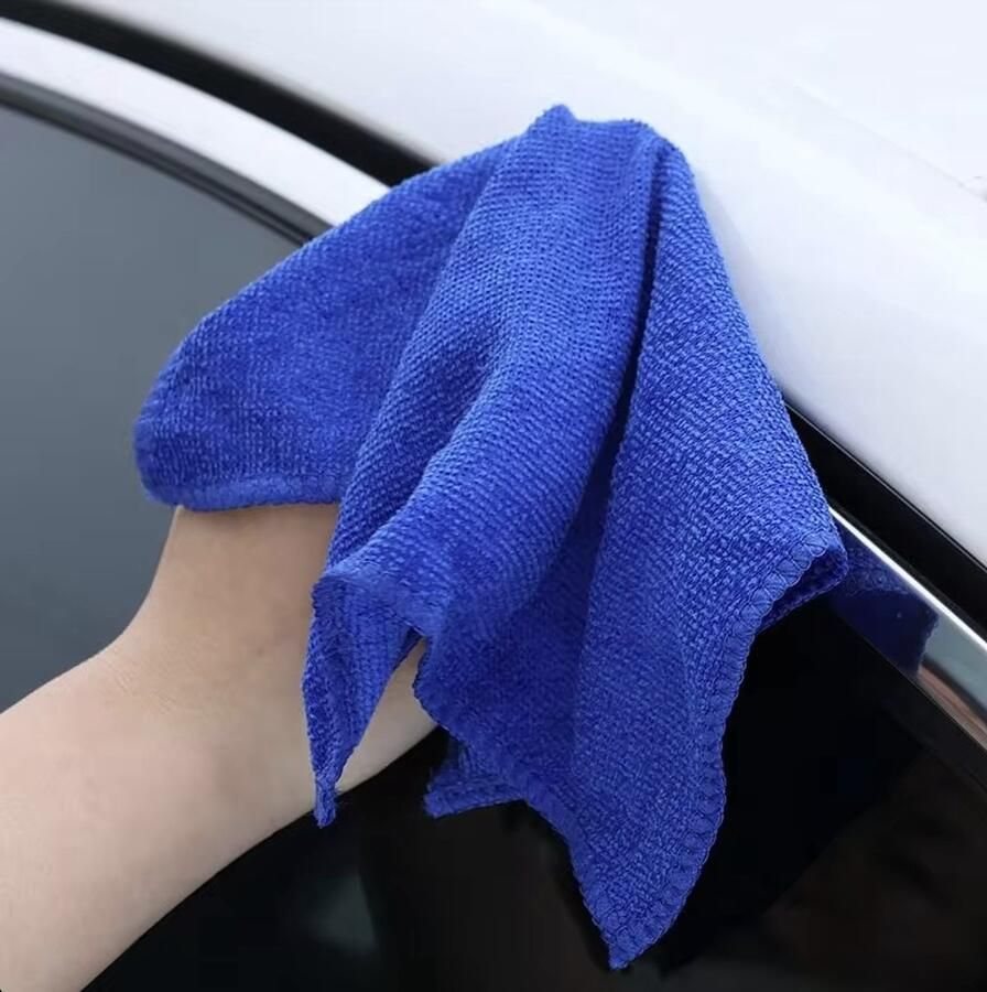 Microvezelpoetsdoeken blauw keukendoeken Huishouddoeken Superabsorberende en dikke vaatdoeken Multifunctionele washandjes Afstoffen 30 cm x 30 cm 20 stuks