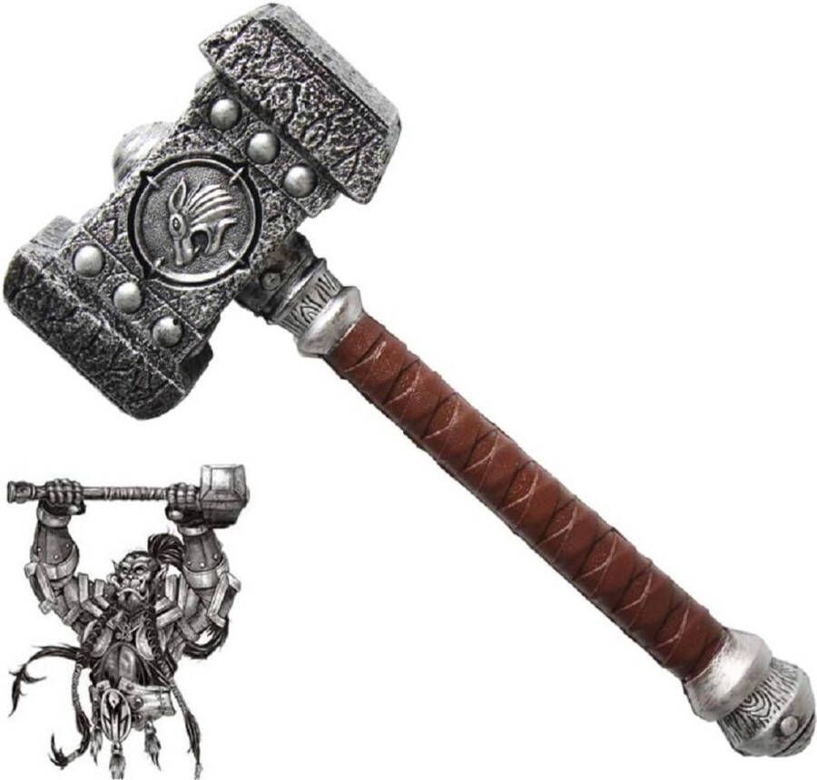 Middeleeuws Schuim Blok Battle Hammer Ogrim Doomhammer 54 cm Thor Hamer Verjaardagen Geschenken Cosplay Prop Wow Warcraft