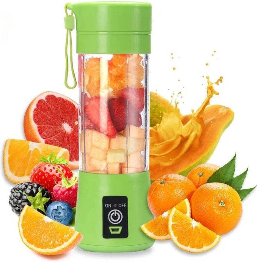 VBZ milkshake machine – Draagbare Blender To Go Elektrische Slowjuicer – Oplaadbare Milkshake Maker 380ml – Fruit Mixer – Groen