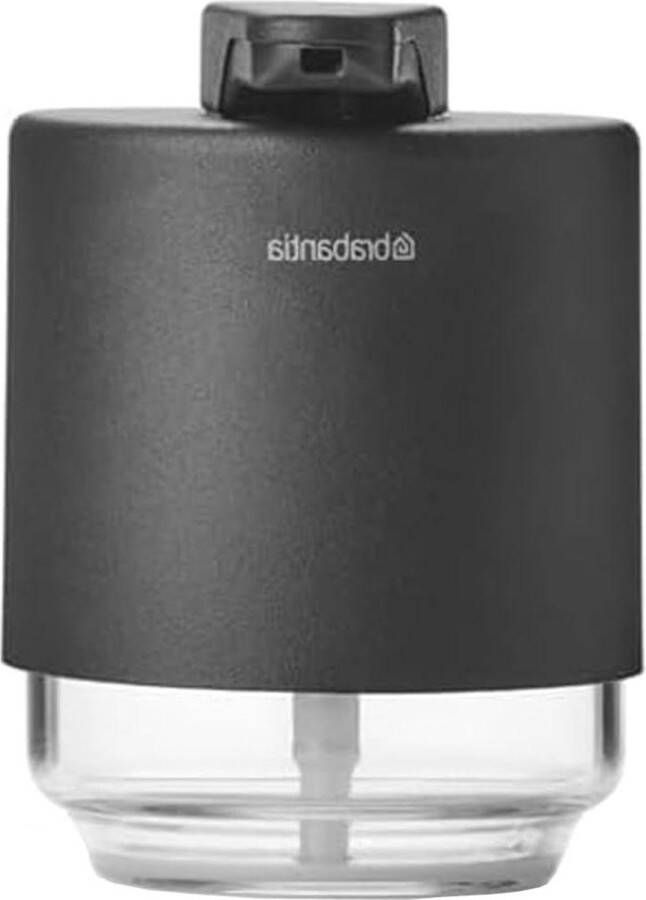 Mindset Zeepdispenser Druppelvrij Pompmechanisme Eenvoudig bij te Vullen Mineral Infinite Grey Badkamer Accessoire ophangrek keukengerei