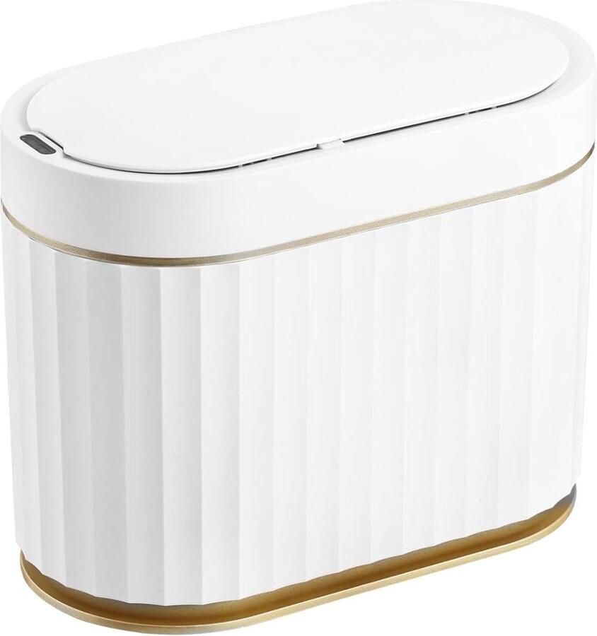 Mini-afvalemmer met deksel 5 liter automatische bewegingsmelder bureau badkamer kantoor slaapkamer