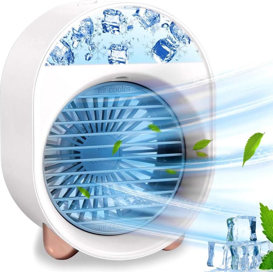Mini airco Mini Ventilator Draagbaar Luchtkoeler Ventilator 3 snelheden Mobiele airconditioning Must have voor in de zomer!