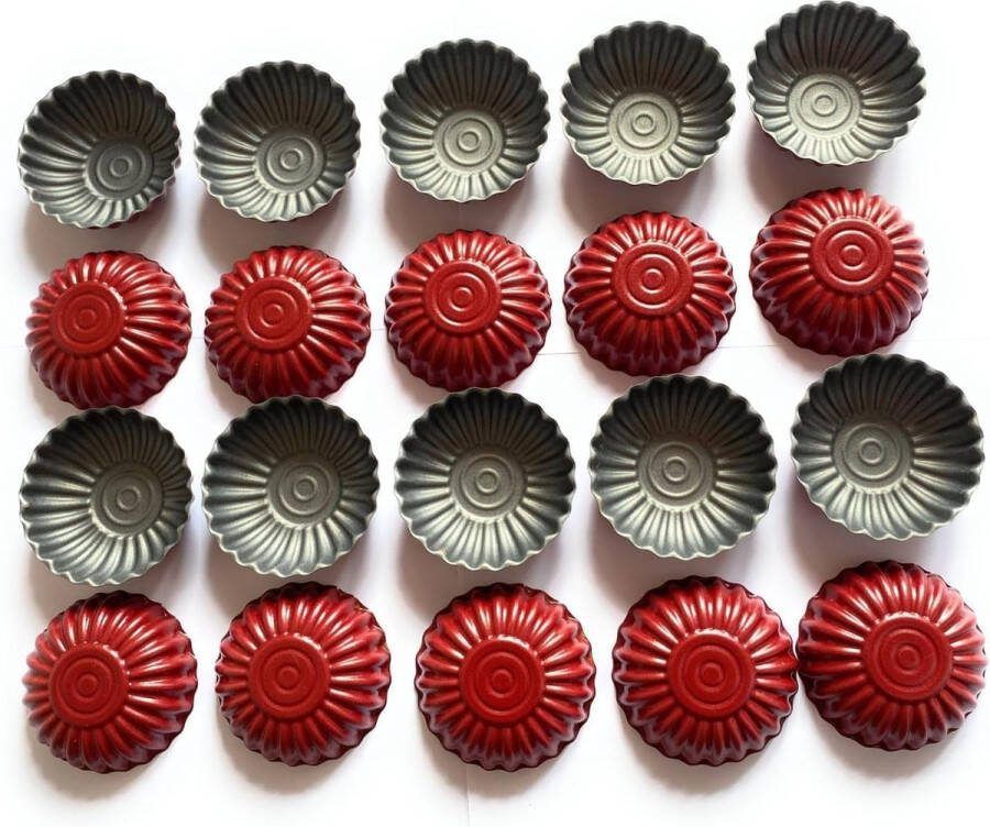 Mini Bakvorm Mandjes Taartvorm Klein 20 Stuks 6 cm Tartelette Vormpjes met Anti-aanbaklaag Ideaal voor Feestjes Verjaardagsfeesten en Feesten Eenvoudig Wassen