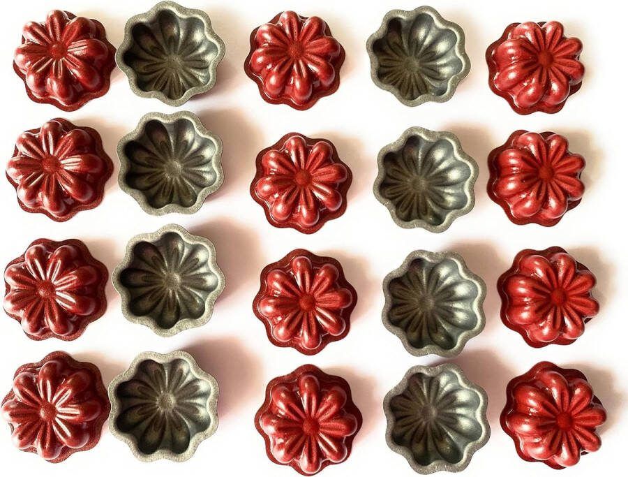 Mini-bakvorm zeer kleine taartvorm 20 stuks vormpjes met anti-aanbaklaag ideaal voor feestjes verjaardagsfeesten feesten eenvoudig wassen
