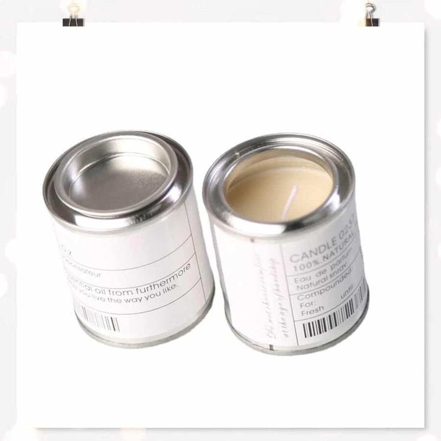 Mini Candle Making Blikken Jars 6 stuks kaarsenblikjes herbruikbare lege kaarsenhouder metalen doos met deksel voor het maken van kaarsen mini-dozen voor doe-het-zelf kaarsen (grijs)