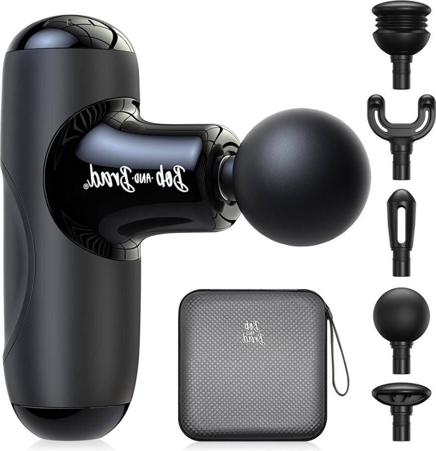 Mini Diep Weefsel Krachtig Massagegeweer tot 3000 tpm Handheld Percussie Spiermassager met 2500 mAh Batterij en USB Type-C Opladen voor Herstel van Spierpijn Zwart massage matras
