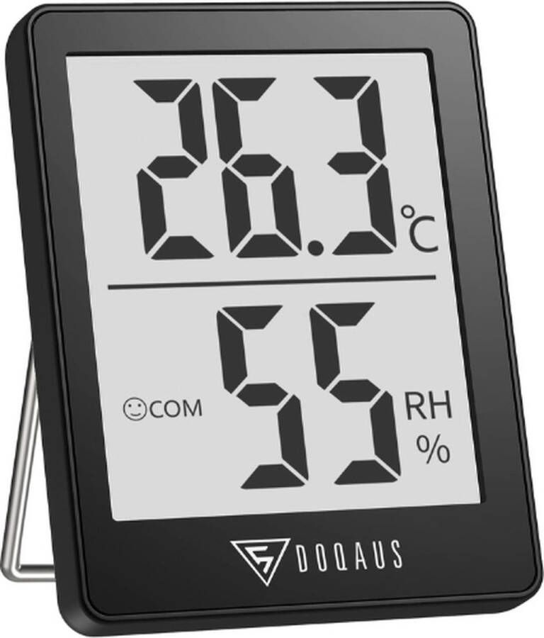 Mini Draadloze weerstation Digitale Hygrometer Binnen Thermometer Luchtvochtigheidsmeter Zwart