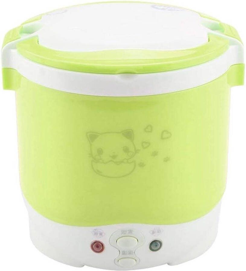 Mini Draagbare 12 V Rijstkoker voor Vrachtwagens-auto 100 W 1-0L-Stoomboot-2 Cup RVS Pot-soep stoofschotels-granen-havermout
