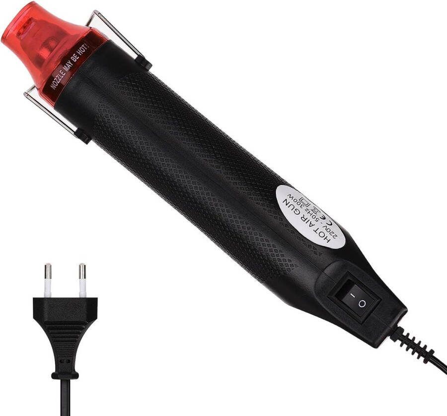 Mini-embossing heteluchtpistool voor professionele doe-het-zelf toepassing verf drogen modderspeelgoed verwarming zwart