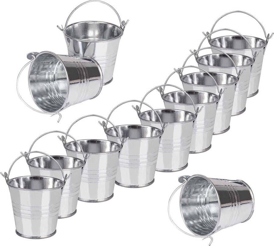 Mini-emmer 12 stuks blikken emmers met handvat voor tuinplanten huisfeestdecoratie 7 5 x 8 x 5 cm