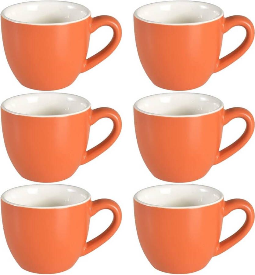 Mini-espressokopje 90 ml kleine koffiekopjes demitasse voor espresso thee oranje