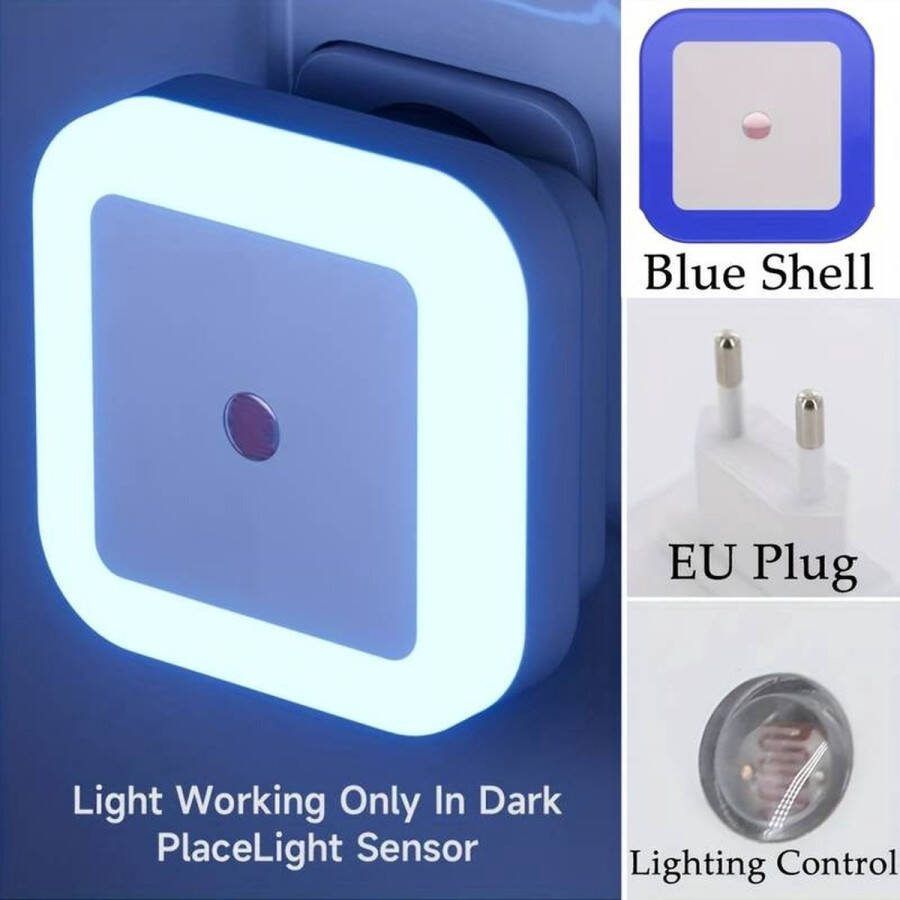 Mini EU-stekker LED-nachtlampje Licht sensor Nachtlampje Kamer Slaapkamer Nachtlampje