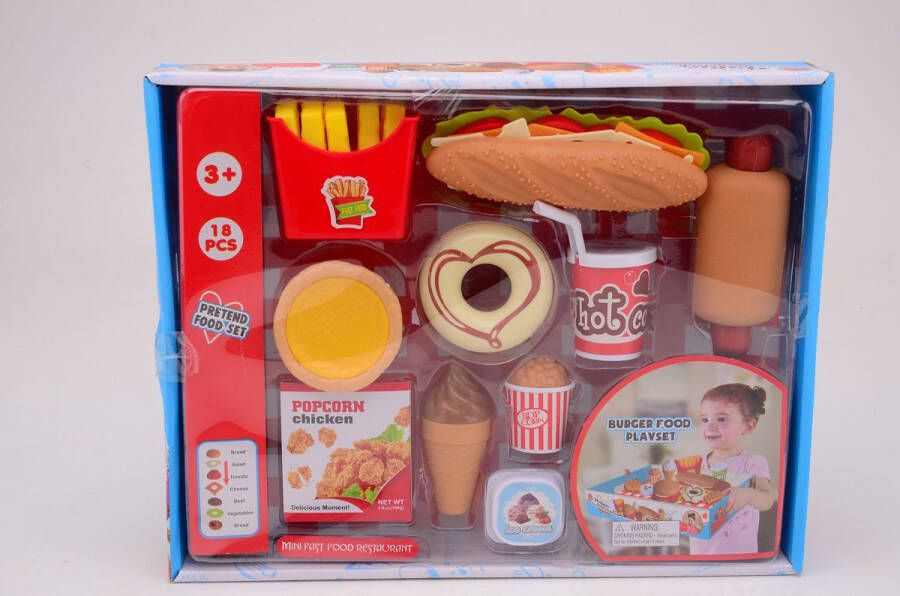 Mini fast food restaurant happy hamburger speelset voor in de keuken Bakset kinderen hamburgers bakken voor kinderen