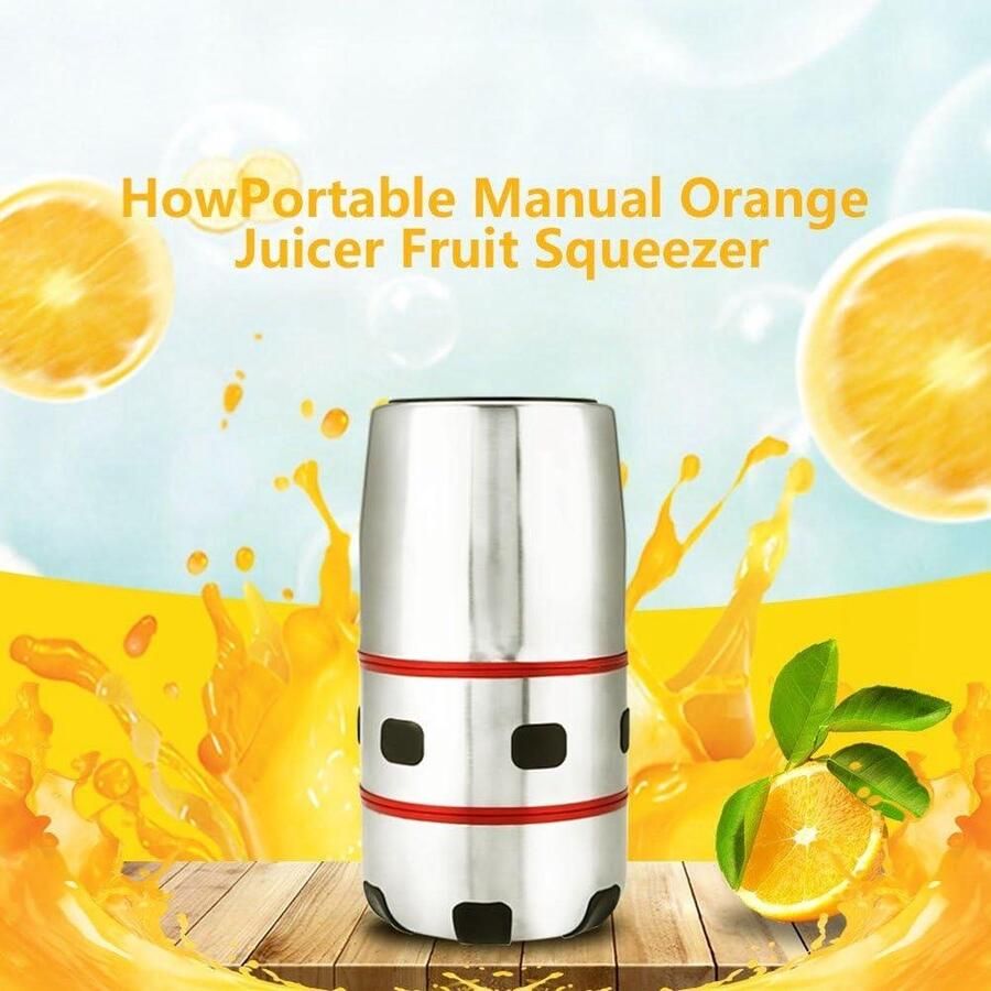 Mini Fruit Squeezer Portable Lemon Lime Presser Easy to Clean Handheld Citrus Juicer for Home Office Travel