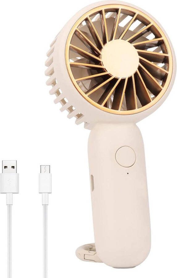 Mini Handventilator USB Ventilator op Batterij Geluidsarm 3 Snelheden Desktopventilator Eenvoudig te Dragen Elektrische Ventilator voor Buiten-Kamperen Handventilator
