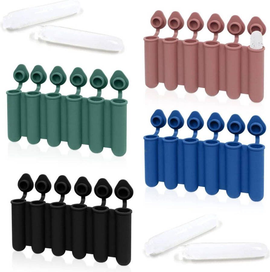 Mini Ice Cube Stick Tray met Deksel Siliconen Ijsbuis Maken Trays Sport Waterfles Ijs Mallen Gemakkelijk Push Pop Water Fles Ice Stick Mold 4Kleuren