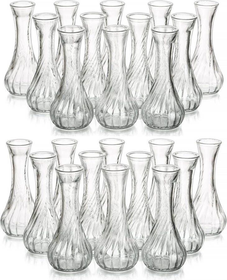 Mini-kaasset 24 stuks glazen vaas bruiloft decoratieve fles tafeldecoratie moderne bloemenvazen voor rozen takken droogbloemen Scandinavische doorzichtige glazen vaas voor kerstdecoratie