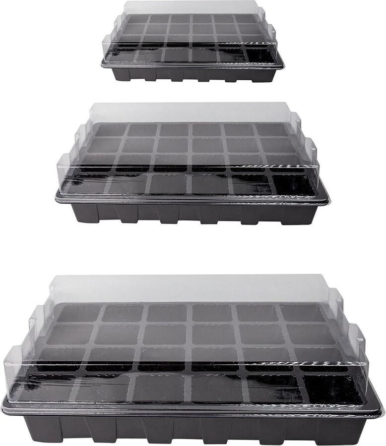 Mini-kweekmachine voor het starten en kweken van gezonde planten 10 stuks 240 cellen 24 kweekbakken met vochtigheidskoepel Kweekbak