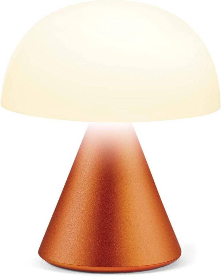 Mini-led-tafellamp draadloos oplaadbaar voor nachtkastje dimbaar 12 uur looptijd oranje