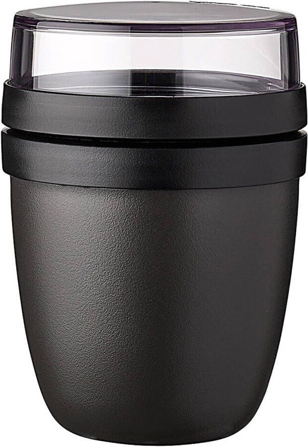 Mini Lunchpot Ellipse Praktische mueslibeker yoghurtbeker to-go beker Geschikt voor vriezer magnetron en vaatwasser 300 ml