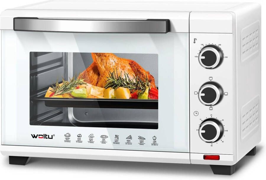 Mini-oven 25 liter mini-pizzaoven met toast