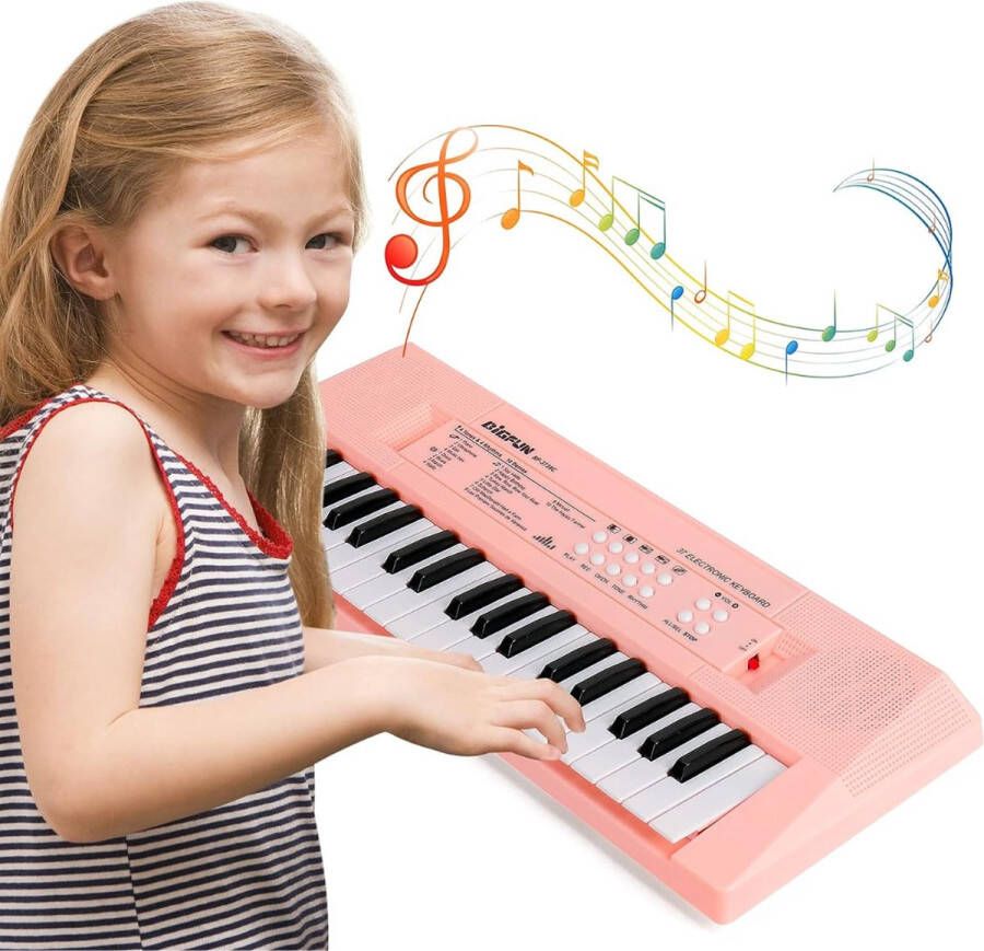 Mini Piano – Educatieve Speelgoed – 37 Toetsen – Dubbele Voeding – Elektrische Piano – Muziekinstrument – Kerstmis – Verjaardagscadeau