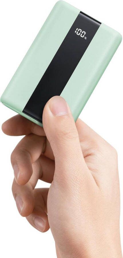 Mini Powerbank USB-C Snellader LED-Display Draagbare Oplader 3 USB Poorten 20000mAh