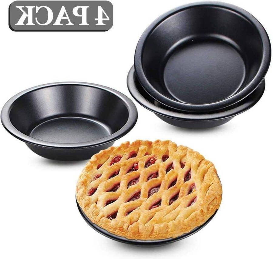 Mini-quiche vorm set van 4 taartvorm diameter 12 cm anti-aanbaklaag tartelette vormen