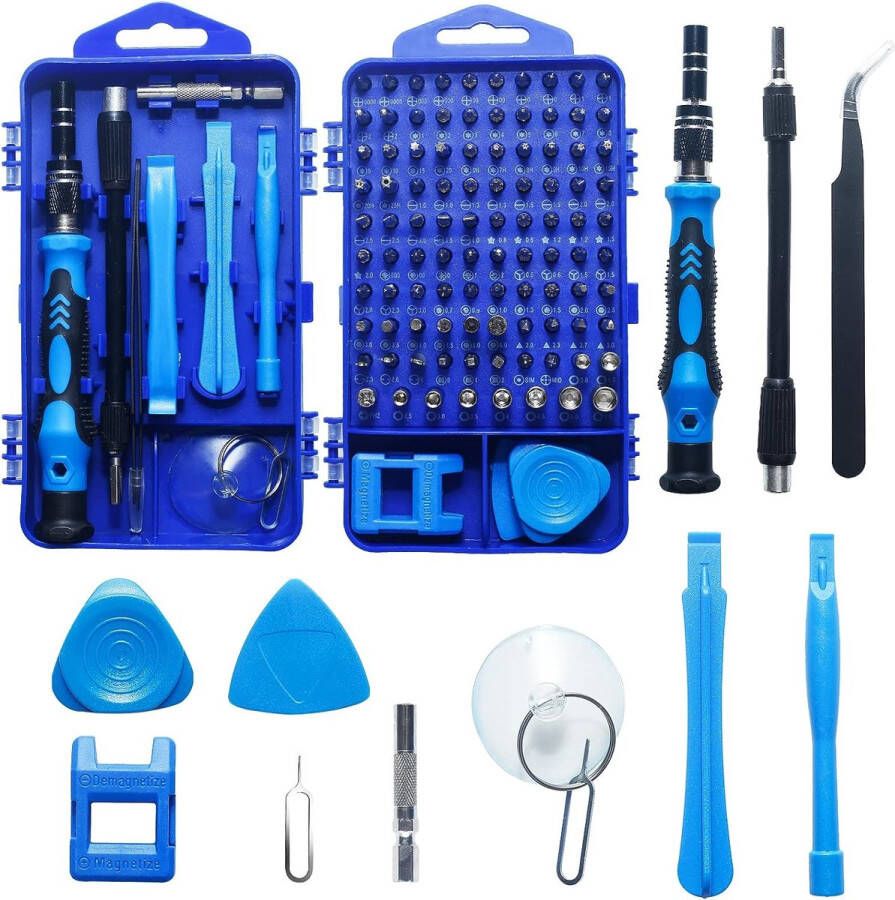Mini-schroevendraaierset 117-in-1 magnetische precisie-schroevendraaierset mobiele telefoon-reparatiegereedschapset horlogemaker-schroevendraaier voor iPhone laptop pc tablet