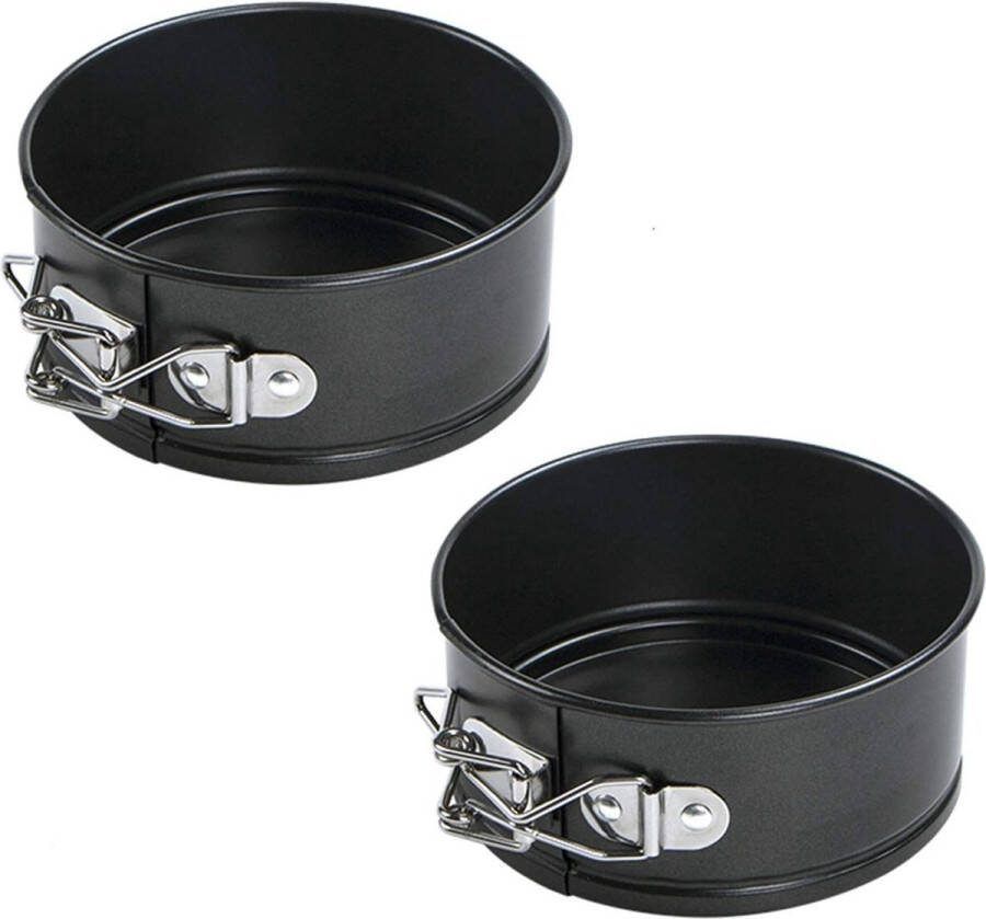 Mini springvorm kleine taartvorm rond 11 cm taartvorm antiaanbaklaag koolstofstaal kleine bakvorm 2 stuks