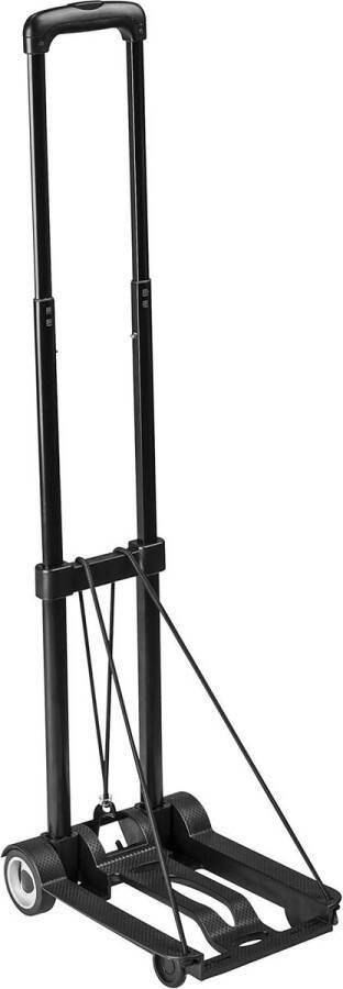 Mini-steekwagen inklapbaar tot 45 kg draagkracht verstelbaar voor kratten transportwagen met handgreep transporthulp met metalen frame hand truck