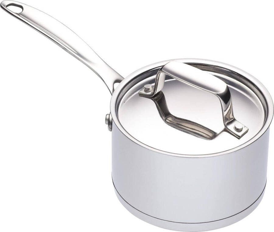 Mini Steelpan Inductie 250ml Roestvrij Staal Geschikt voor Alle Type Kookplaten KitchenCraft MasterClass