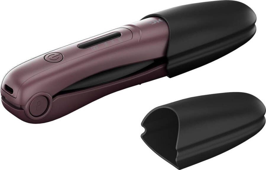 Mini stijltang 3 temperatuurstanden keramische coating veiligheidsuitschakeling violet