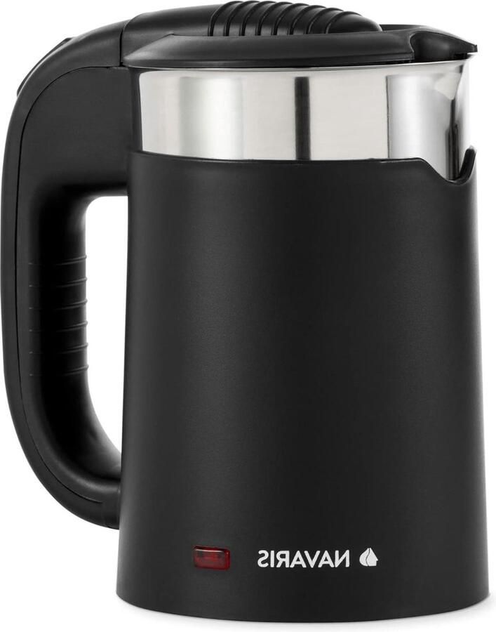 Mini travel camping waterkoker 0.5l Roestvrij staal Inclusief 2 bekers Zwart